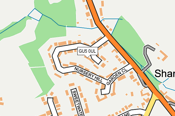 GU5 0UL map - OS OpenMap – Local (Ordnance Survey)