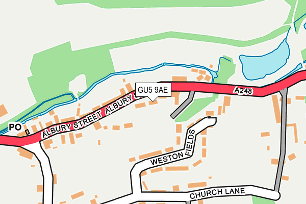 GU5 9AE map - OS OpenMap – Local (Ordnance Survey)