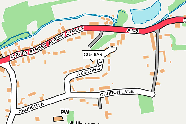 GU5 9AR map - OS OpenMap – Local (Ordnance Survey)