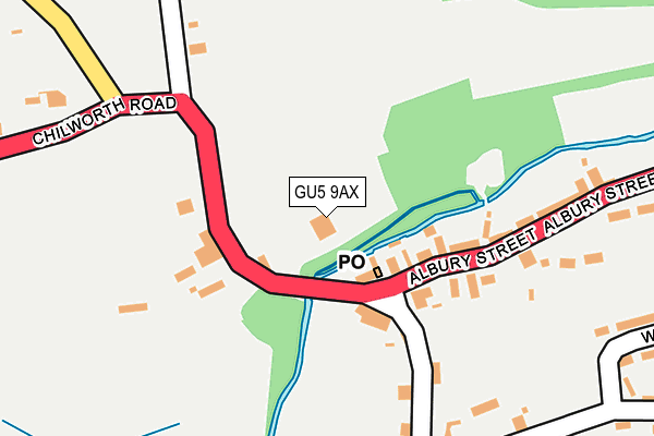 GU5 9AX map - OS OpenMap – Local (Ordnance Survey)