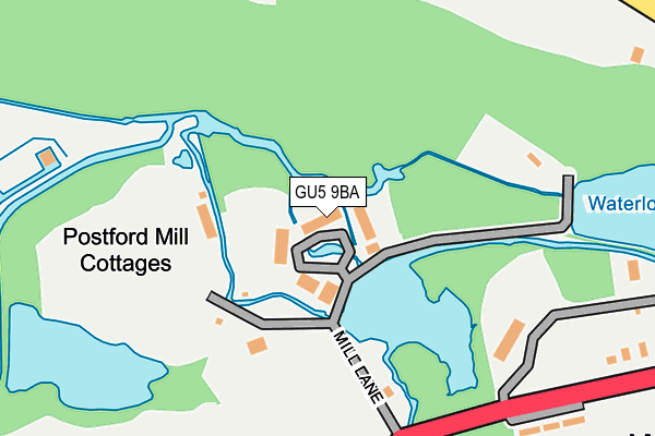 GU5 9BA map - OS OpenMap – Local (Ordnance Survey)