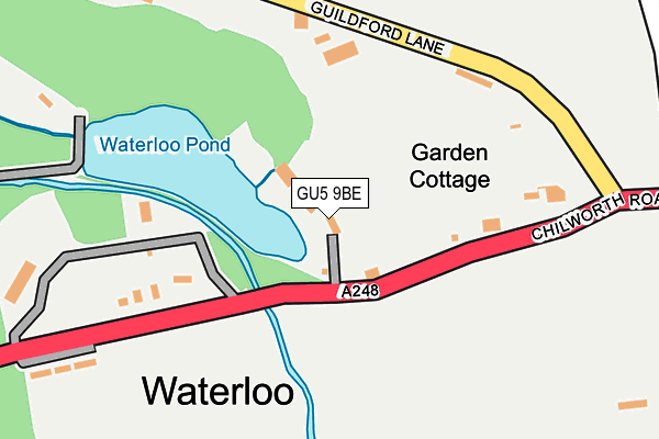 GU5 9BE map - OS OpenMap – Local (Ordnance Survey)