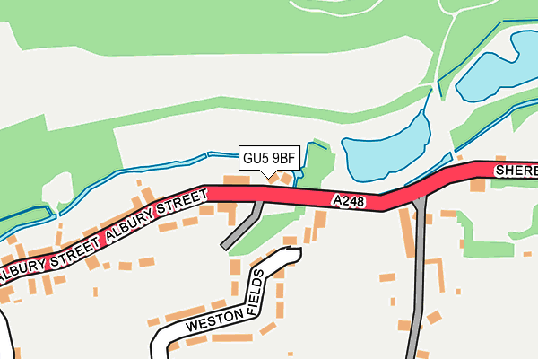 GU5 9BF map - OS OpenMap – Local (Ordnance Survey)
