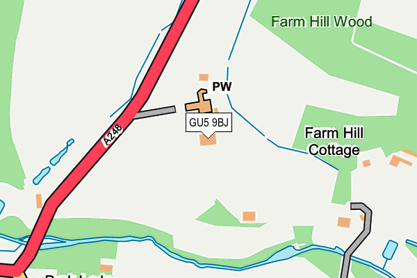 GU5 9BJ map - OS OpenMap – Local (Ordnance Survey)