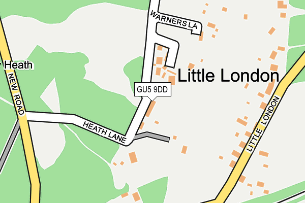 GU5 9DD map - OS OpenMap – Local (Ordnance Survey)