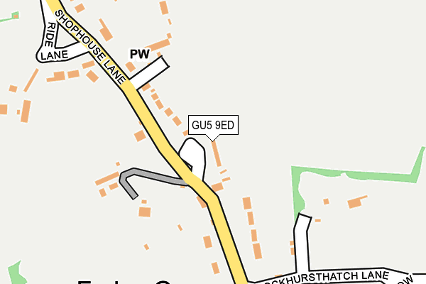GU5 9ED map - OS OpenMap – Local (Ordnance Survey)