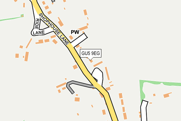 GU5 9EG map - OS OpenMap – Local (Ordnance Survey)