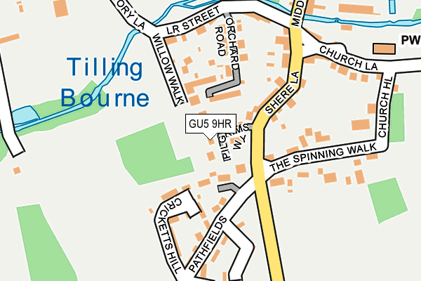 GU5 9HR map - OS OpenMap – Local (Ordnance Survey)