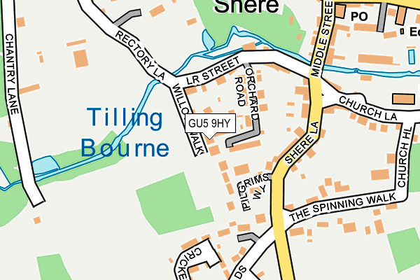 GU5 9HY map - OS OpenMap – Local (Ordnance Survey)