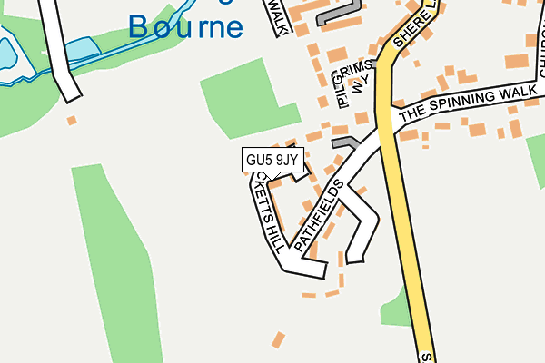 GU5 9JY map - OS OpenMap – Local (Ordnance Survey)