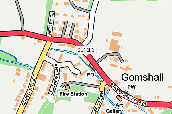 GU5 9LD map - OS OpenMap – Local (Ordnance Survey)