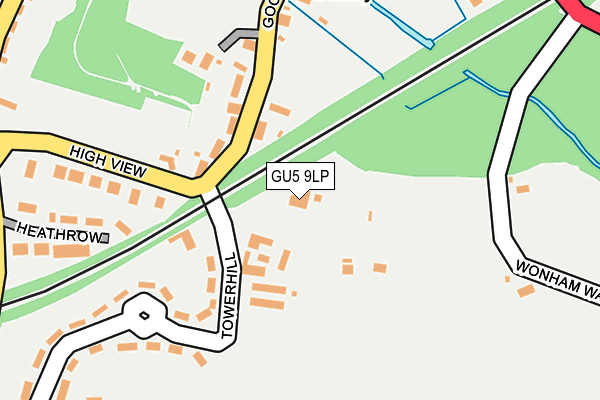 GU5 9LP map - OS OpenMap – Local (Ordnance Survey)