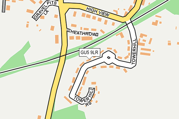 GU5 9LR map - OS OpenMap – Local (Ordnance Survey)