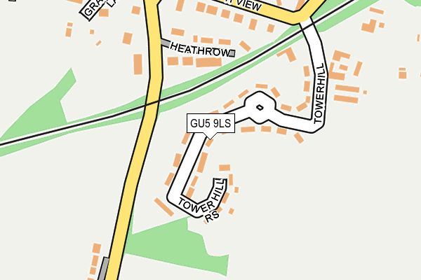 GU5 9LS map - OS OpenMap – Local (Ordnance Survey)