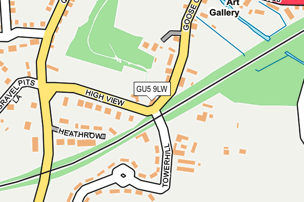 GU5 9LW map - OS OpenMap – Local (Ordnance Survey)