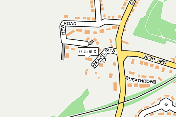 GU5 9LX map - OS OpenMap – Local (Ordnance Survey)
