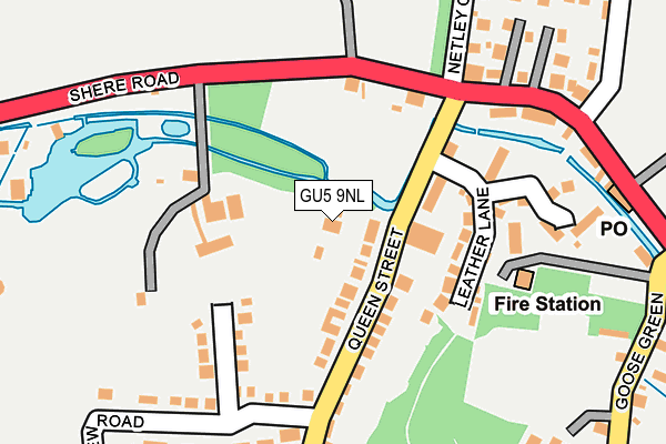 GU5 9NL map - OS OpenMap – Local (Ordnance Survey)