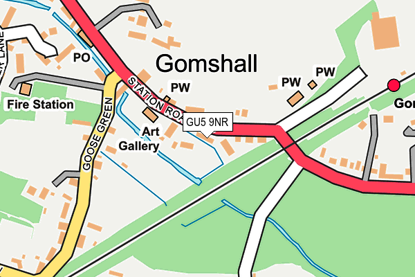 GU5 9NR map - OS OpenMap – Local (Ordnance Survey)