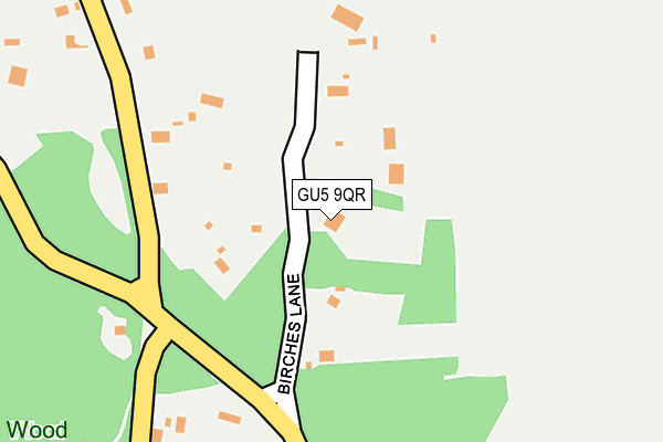 GU5 9QR map - OS OpenMap – Local (Ordnance Survey)