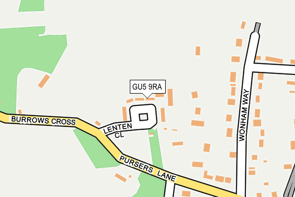 GU5 9RA map - OS OpenMap – Local (Ordnance Survey)