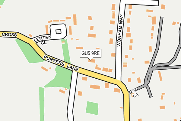 GU5 9RE map - OS OpenMap – Local (Ordnance Survey)