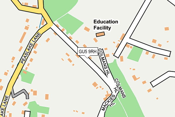 GU5 9RH map - OS OpenMap – Local (Ordnance Survey)