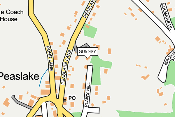 GU5 9SY map - OS OpenMap – Local (Ordnance Survey)