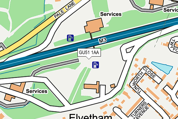 GU51 1AA map - OS OpenMap – Local (Ordnance Survey)