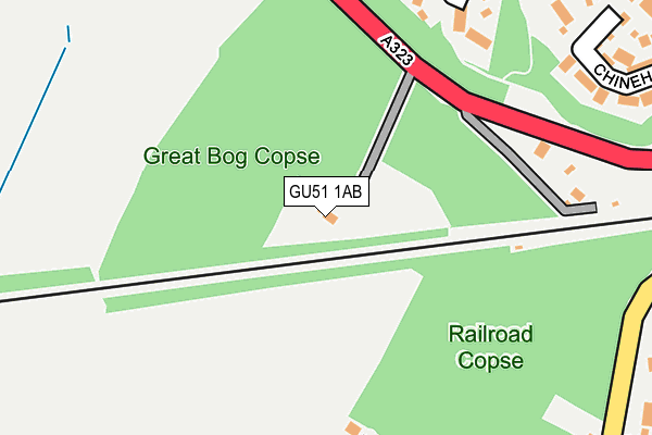 GU51 1AB map - OS OpenMap – Local (Ordnance Survey)