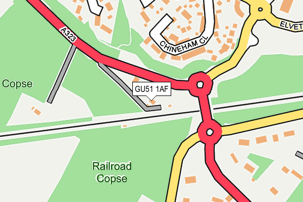 GU51 1AF map - OS OpenMap – Local (Ordnance Survey)