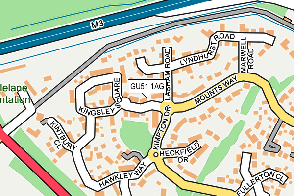 GU51 1AG map - OS OpenMap – Local (Ordnance Survey)
