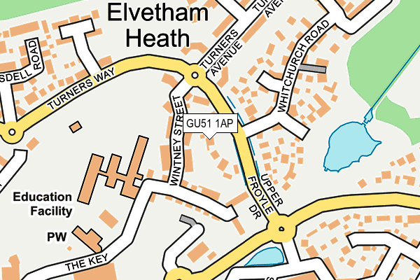 GU51 1AP map - OS OpenMap – Local (Ordnance Survey)