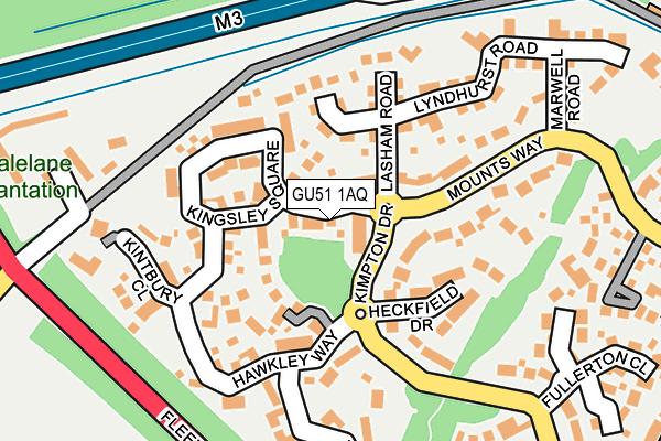 GU51 1AQ map - OS OpenMap – Local (Ordnance Survey)