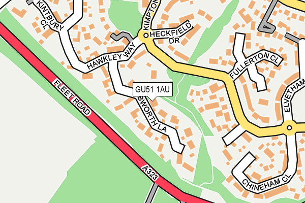 GU51 1AU map - OS OpenMap – Local (Ordnance Survey)