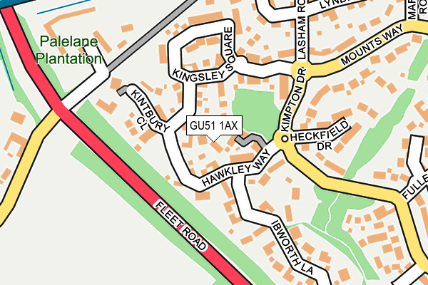 GU51 1AX map - OS OpenMap – Local (Ordnance Survey)