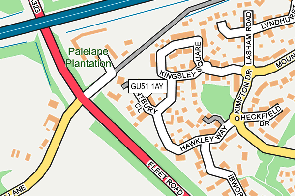GU51 1AY map - OS OpenMap – Local (Ordnance Survey)