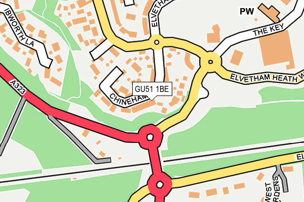 GU51 1BE map - OS OpenMap – Local (Ordnance Survey)