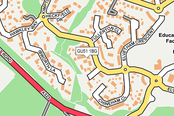 GU51 1BG map - OS OpenMap – Local (Ordnance Survey)