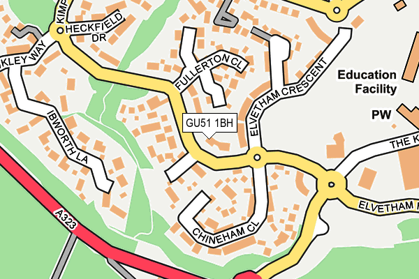 GU51 1BH map - OS OpenMap – Local (Ordnance Survey)