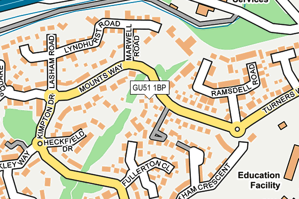 GU51 1BP map - OS OpenMap – Local (Ordnance Survey)