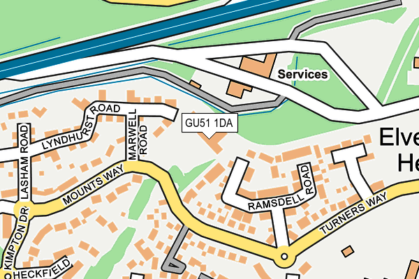 GU51 1DA map - OS OpenMap – Local (Ordnance Survey)