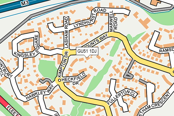 GU51 1DJ map - OS OpenMap – Local (Ordnance Survey)