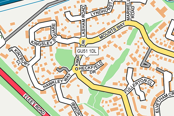 GU51 1DL map - OS OpenMap – Local (Ordnance Survey)
