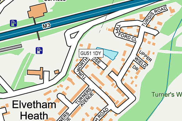 GU51 1DY map - OS OpenMap – Local (Ordnance Survey)