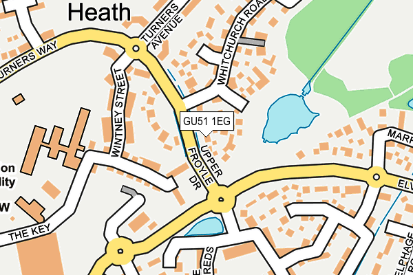 GU51 1EG map - OS OpenMap – Local (Ordnance Survey)