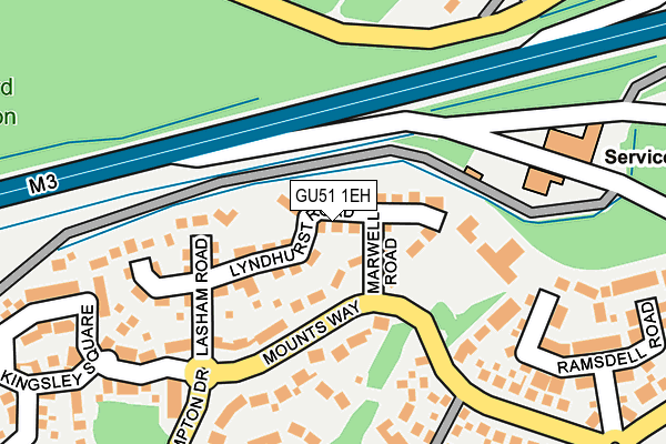 GU51 1EH map - OS OpenMap – Local (Ordnance Survey)