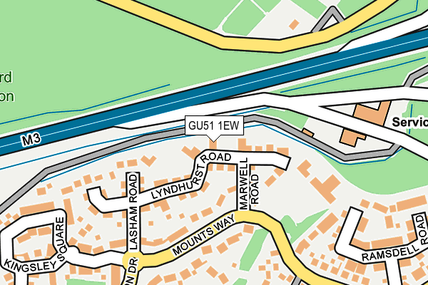 GU51 1EW map - OS OpenMap – Local (Ordnance Survey)