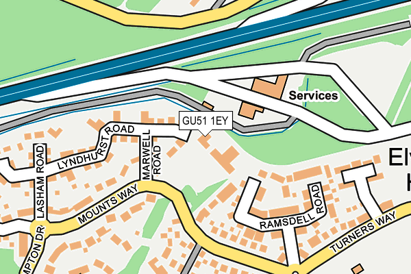 GU51 1EY map - OS OpenMap – Local (Ordnance Survey)
