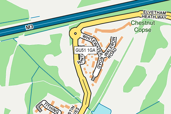 GU51 1GA map - OS OpenMap – Local (Ordnance Survey)