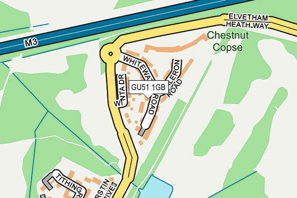 GU51 1GB map - OS OpenMap – Local (Ordnance Survey)